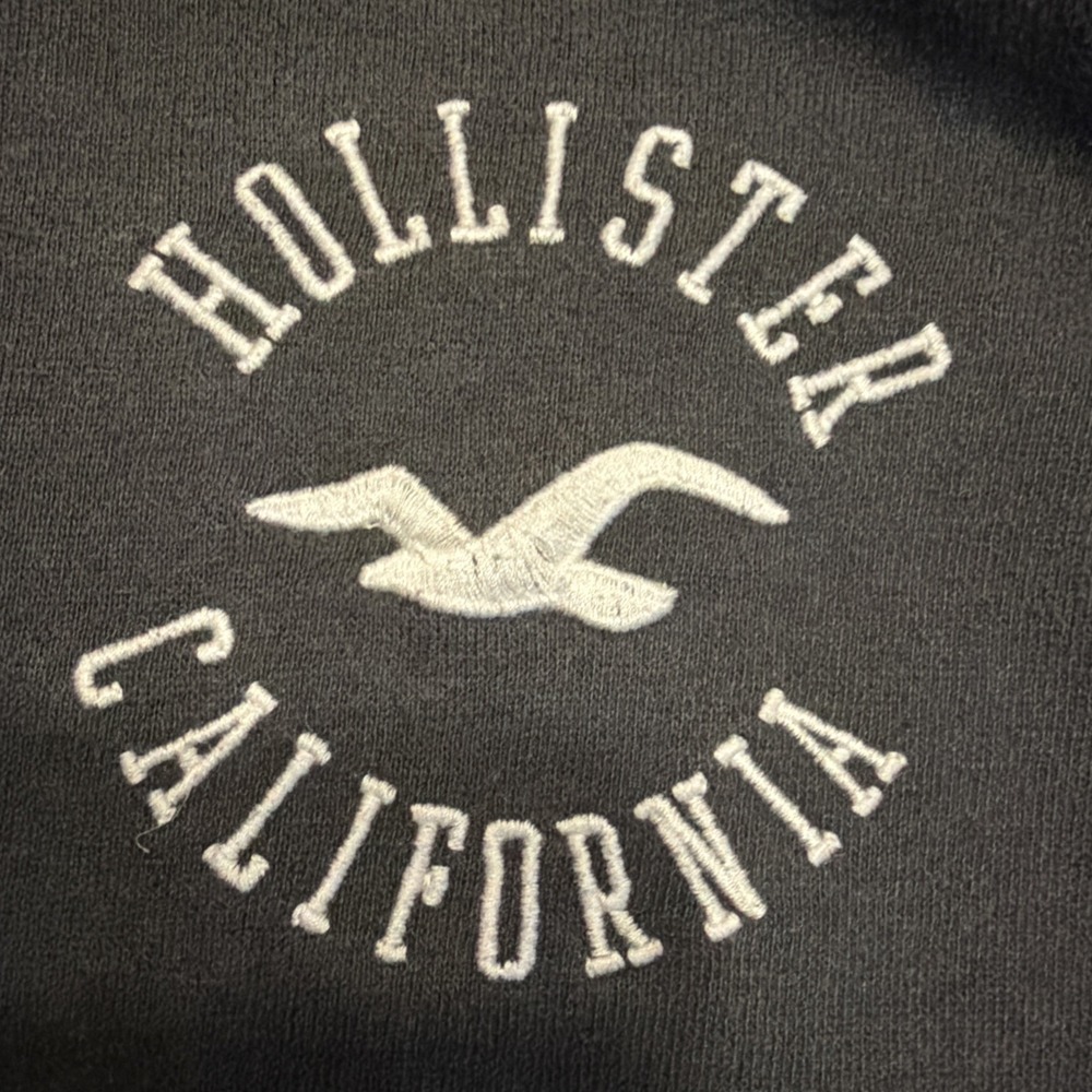 Y2K Hollister California Hoodie XS CHARCOAL GRAY SKATER GRUNGE STREETWEAR SURFER - Picture 4 of 7